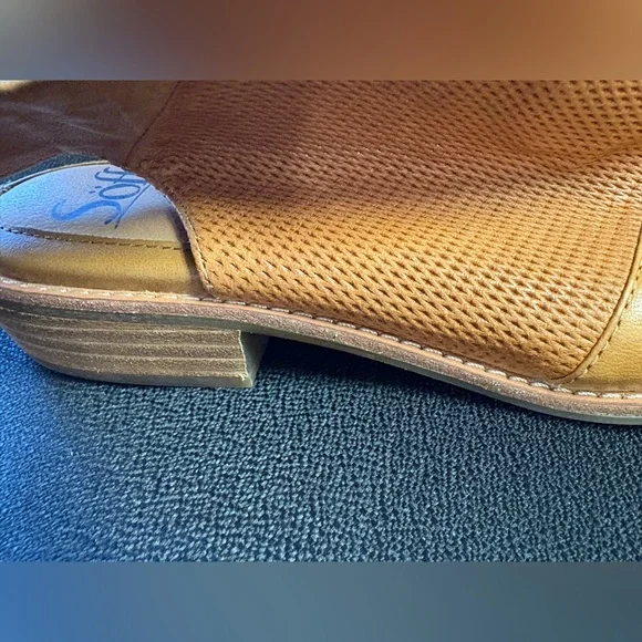 NWOB Sofft Natalia Metallic Taupe Open-Toe Mules in color LUGGAGE, 7 - Picture 5 of 6